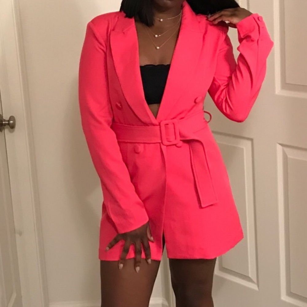 Hot Pink Akira Tuxedo Dress